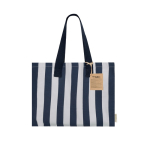 Borsa in cotone riciclato con soffietto e manici lunghi 310 g/m² seconda vista