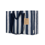 Borsa in cotone riciclato con soffietto e manici lunghi 310 g/m² terza vista