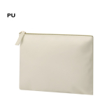 Beauty case in pelle sintetica con scomparto con chiusura a zip