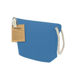 Beauty case in cotone riciclato con cordino e zip 240 g/m² seconda vista