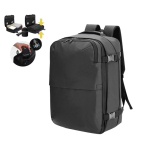 Zaino in pelle sintetica con pompa a vuoto e scomparto estensibile