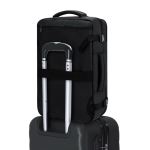 Zaino in pelle sintetica con pompa a vuoto e scomparto estensibile