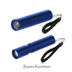 Torcia in alluminio riciclato con zoom e batteria ricaricabile seconda vista
