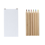 Matite in legno in astuccio di cartone personalizzabile color bianco prima vista