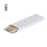 Scatola con 4 matite in legno esagonali in confezione personalizzabile