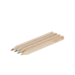 Scatola con 4 matite in legno esagonali in confezione personalizzabile quarta vista