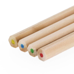 Scatola con 4 matite in legno esagonali in confezione personalizzabile quinta vista