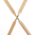 Scatola con 4 matite in legno esagonali in confezione personalizzabile sesta vista