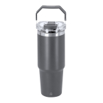 Bicchiere termico in acciaio inox a doppia parete con manico 900ml color grigio prima vista