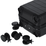 Trolley rigido in plastica con ruote removibili per cabina ottava vista