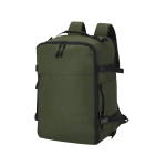 Zaino da viaggio multifunzione per laptop 15” con tasche antifurto color verde scuro prima vista