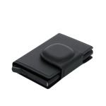 Portacarte in pelle sintetica con localizzatore intelligente e chiusura magnetica terza vista