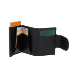 Portacarte in pelle sintetica con localizzatore intelligente e chiusura magnetica quarta vista