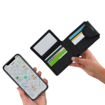 Portacarte portafoglio in pelle sintetica con localizzatore intelligente quinta vista