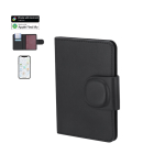 Custodia per passaporto in pelle sintetica con localizzatore e chiusura magnetica