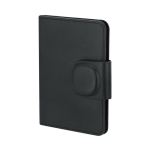 Custodia per passaporto in pelle sintetica con localizzatore e chiusura magnetica seconda vista