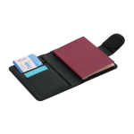 Custodia per passaporto in pelle sintetica con localizzatore e chiusura magnetica quinta vista