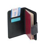 Custodia per passaporto in pelle sintetica con localizzatore e chiusura magnetica sesta vista