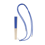 Ventaglio in poliestere con stecche in bambù e cordino da trasporto seconda vista