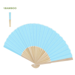 Ventaglio con stecche in bambù e tessuto in poliestere in colori