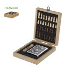 Set di giochi in bambù con scacchiera e custodia