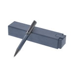 Penna premium in metallo a rotazione e ricaricabile, inchiostro blu color blu mare prima vista