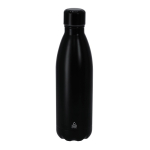 Borraccia termica in acciaio inox riciclato con tappo abbinato 500 ml color nero prima vista