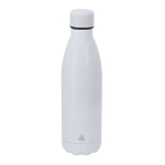 Borraccia termica in acciaio inox riciclato con tappo abbinato 500 ml color bianco prima vista