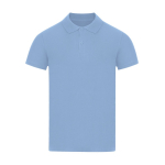 Polo unisex in cotone piqué in vari colori a manica corta 180 g/m² color azzurro prima vista