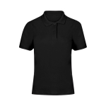 Polo da donna a manica corta 100% cotone piqué in vari colori 180 g/m² color nero prima vista