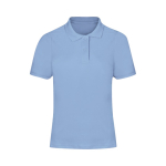Polo da donna a manica corta 100% cotone piqué in vari colori 180 g/m² color azzurro prima vista