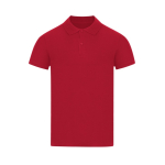 Polo bambino manica corta in cotone piqué con colletto a coste 180 g/m² color rosso prima vista