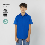 Polo bambino manica corta in tessuto tecnico traspirante 180 g/m²