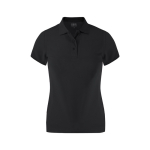 Polo donna sfiancata a manica corta in tessuto tecnico 180 g/m² color nero prima vista