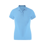 Polo donna sfiancata a manica corta in tessuto tecnico 180 g/m² color azzurro prima vista