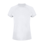 Maglietta tecnica donna manica corta raglan poliestere 135 g/m² color bianco prima vista