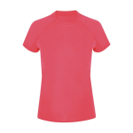 Maglietta tecnica donna manica corta raglan poliestere 135 g/m² color rosa fluorescente prima vista