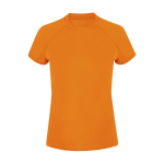 Maglietta tecnica donna manica corta raglan poliestere 135 g/m² color  arancione fluorescente prima vista