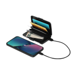 Portacarte 2 in 1 con powerbank in alluminio e protezione RFID quarta vista