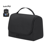 Necessaire da viaggio in similpelle con gancio di fissaggio