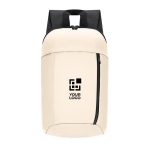 Zaino aziendale in pelle sintetica con chiusura a zip vista area di stampa