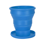 Set dentale da viaggio con spazzolino e bicchiere pieghevole in busta di plastica terza vista