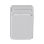 Portacarte magnetico in silicone per smartphone con doppio scomparto color bianco prima vista