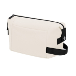 Beauty case in pelle sintetica con zip e maniglia laterale quarta vista