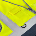Gilet riflettente in poliestere ad alta visibilità bicolore seconda vista