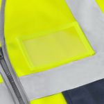 Gilet riflettente in poliestere ad alta visibilità bicolore quarta vista