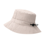 Cappello bucket in nylon morbido con regolazione a cordino per varie taglie color naturale prima vista