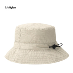 Cappello bucket in nylon morbido con regolazione a cordino per varie taglie