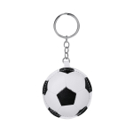 Portachiavi a forma di pallone da calcio in pelle sintetica color bianco prima vista