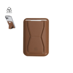 Portacarte supporto in pelle sintetica con fissaggio magnetico per smartphone